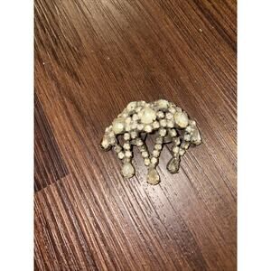 Musi Rhinestone Style Collectible Clip On Women's Collar Clio On Brooch